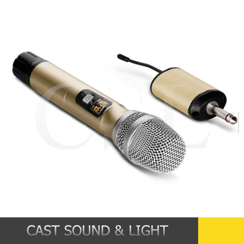 Portable UHF Wireless Handheld Computer Microphone for Karaoke, TV, PC