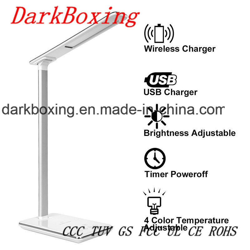 Wireless Phone Charger with LED Table Lamp No Strobe