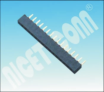 1.27 Pitch U Type H: 2.0 Female Header Connector Single Row DIP Female Header