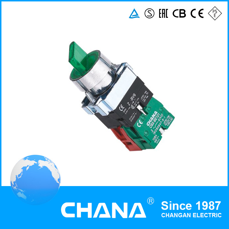Pushbutton Switch with Knob Lamp 6V-380V CB2-Bk2365