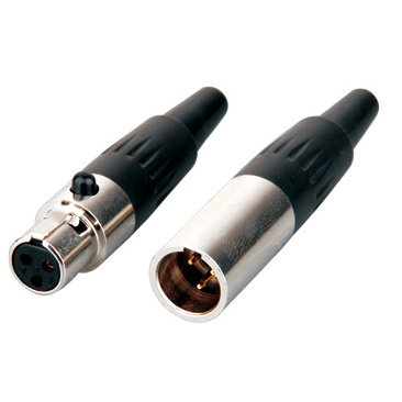 Mini 3 Pin Female Plug XLR Audio Microphone Connector