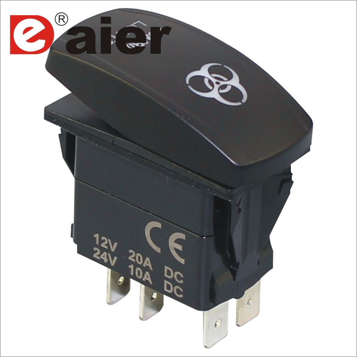 12/24VDC Waterproof Spst on-off Marine Rocker Switch with Customized Laser