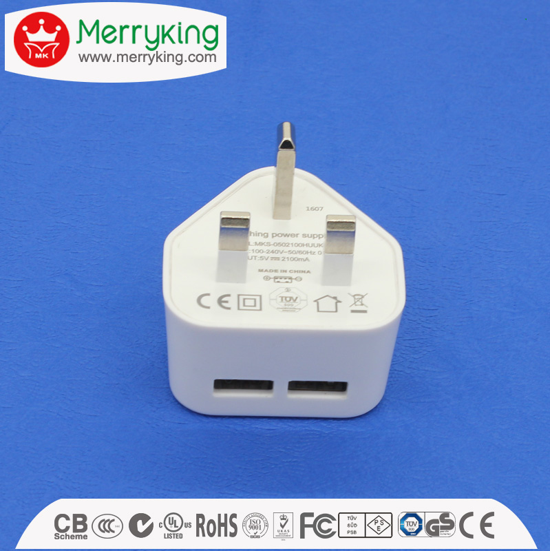 USB AC Adapter 5V 1A Input 100-240VAC EU/Us Plug Adaptor