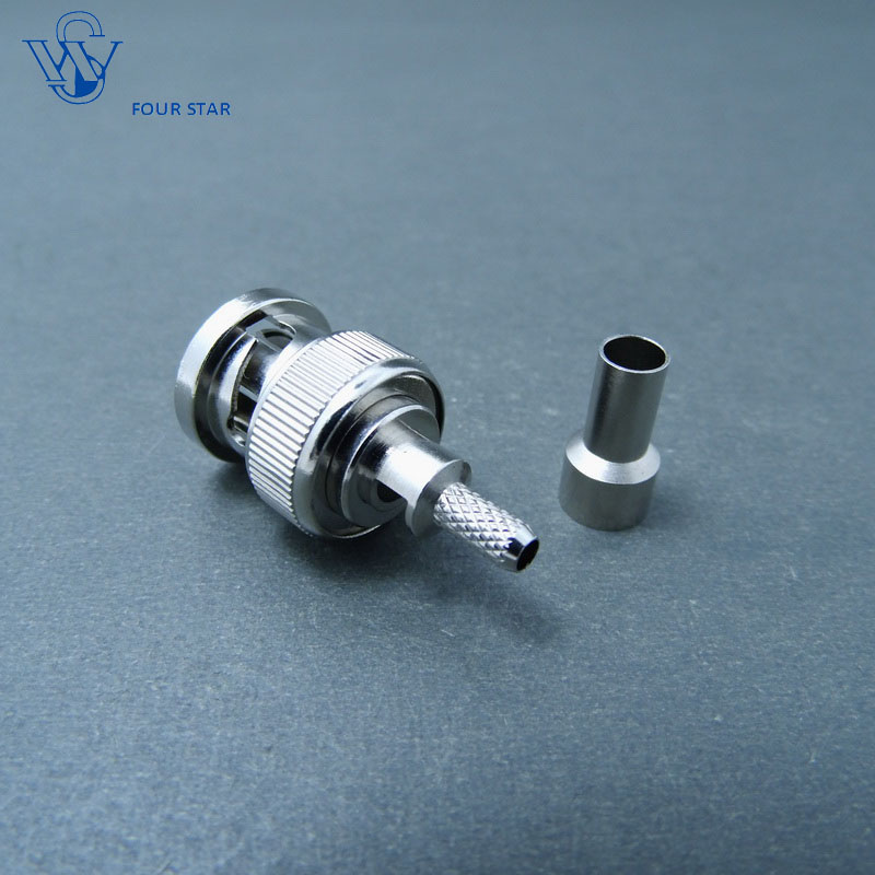 RF Coaxial Male Crimp Solder BNC Plug Connector for Bt3002 Cable
