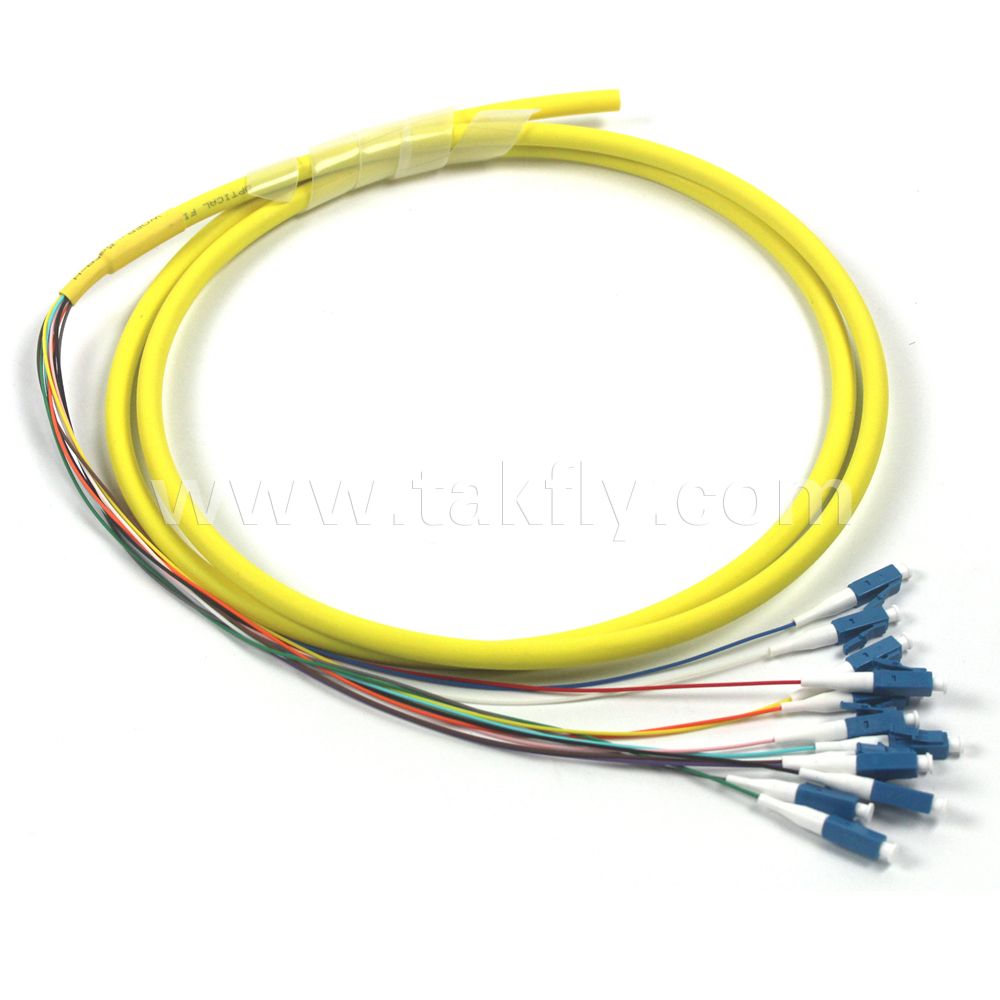 12 Core Singlemode LC/PC Breakout Fiber Optic Pigtail