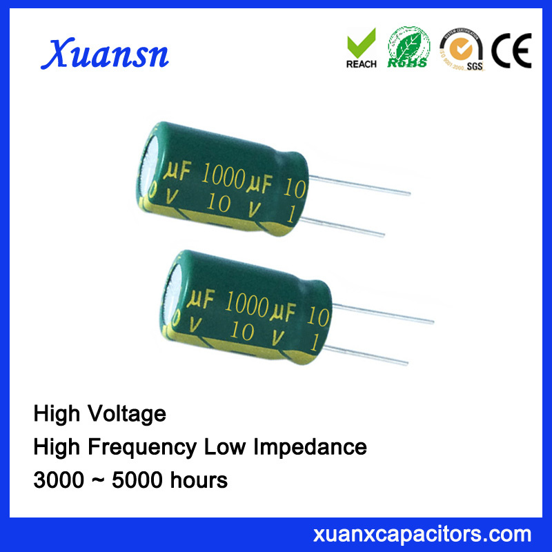Low Impedance 1000UF 10V Aluminum Electrolytic Capacitor