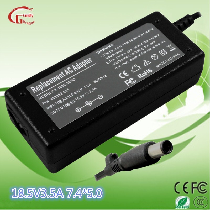 for HP Laptop AC Adapter 65W 18.5V 3.5A Notebook Power Charger