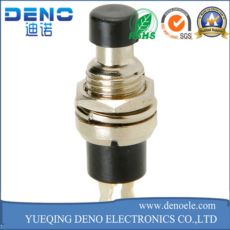 Black Momentary N. O. Raised Push Button Switch