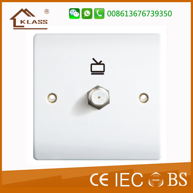 UK Style High Quality Baklite Copper Satellite Socket