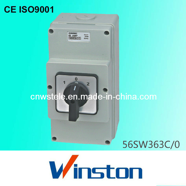 IP66 Three Phase 3p 40A&63A Square Changeover Switch with CE