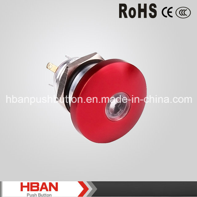 Hban Aluminum Mushroom Head Push Button Switch