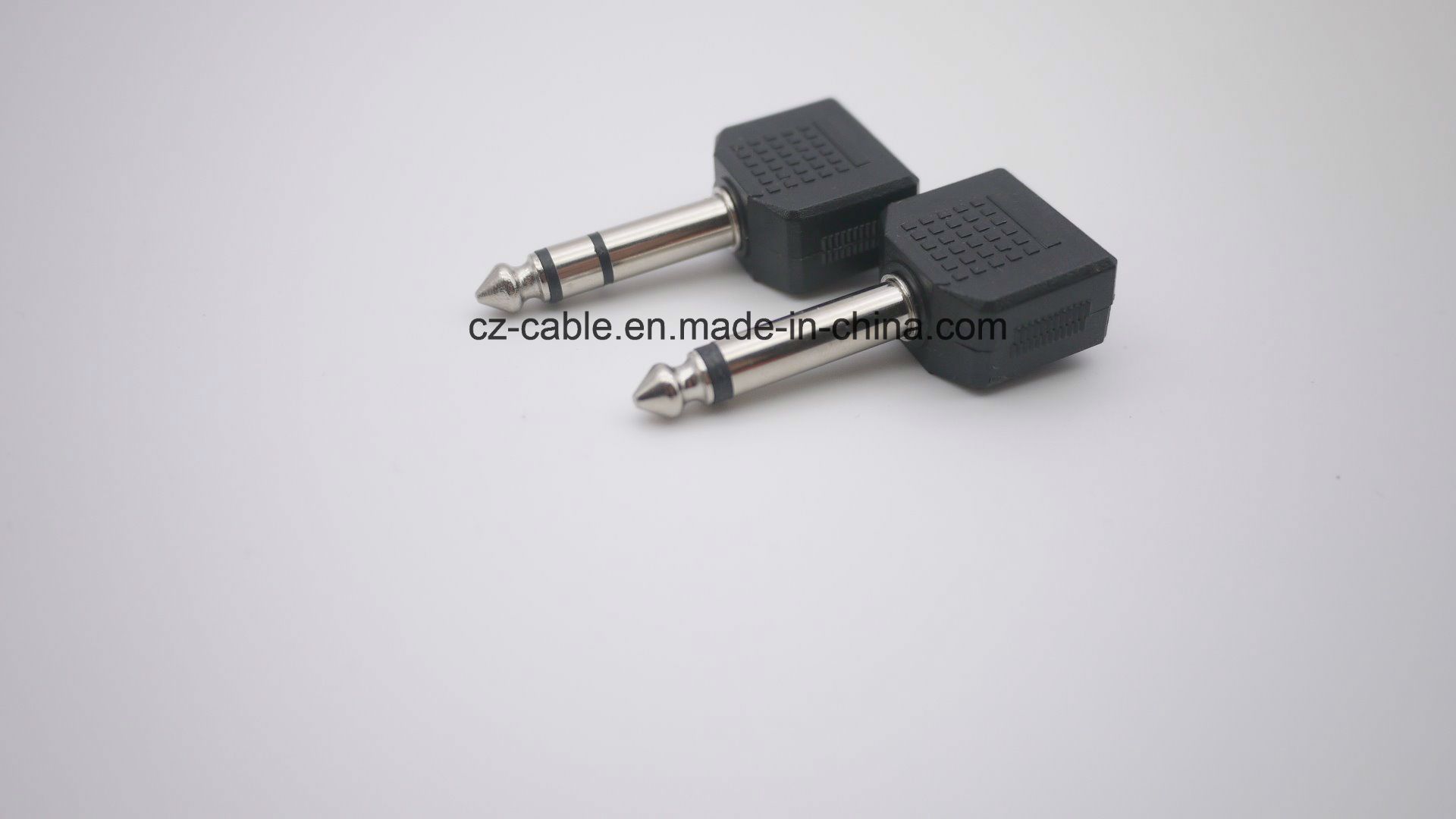 6.35mm Mono/Stereo Plug to 2*3.5mm Jacks