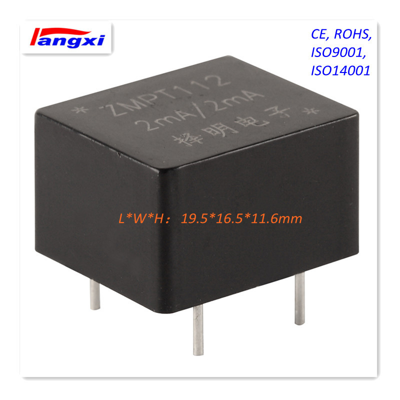 19.5 (L) *16.5 (W) *11.6 (H) 2mA/2mA PCB Mounting Voltage Transformer Zmpt112