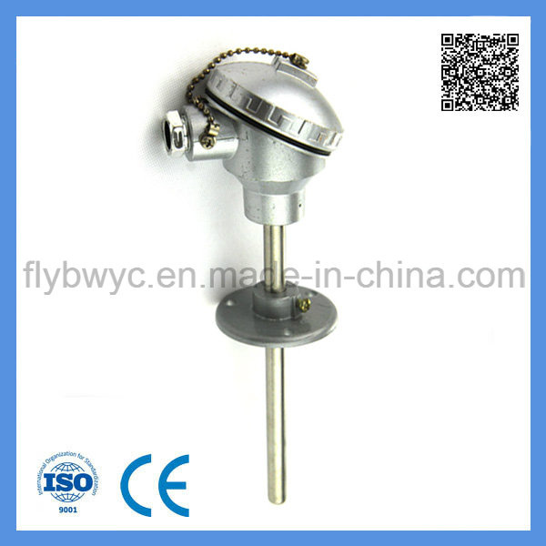 Industrial Usage K Type Assembly Thermocouple with Movable Flange 0-1000c