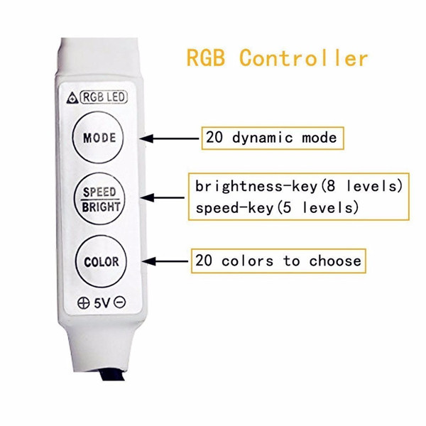 USB Interface Mini RGB LED Controller for 5V RGB Strips