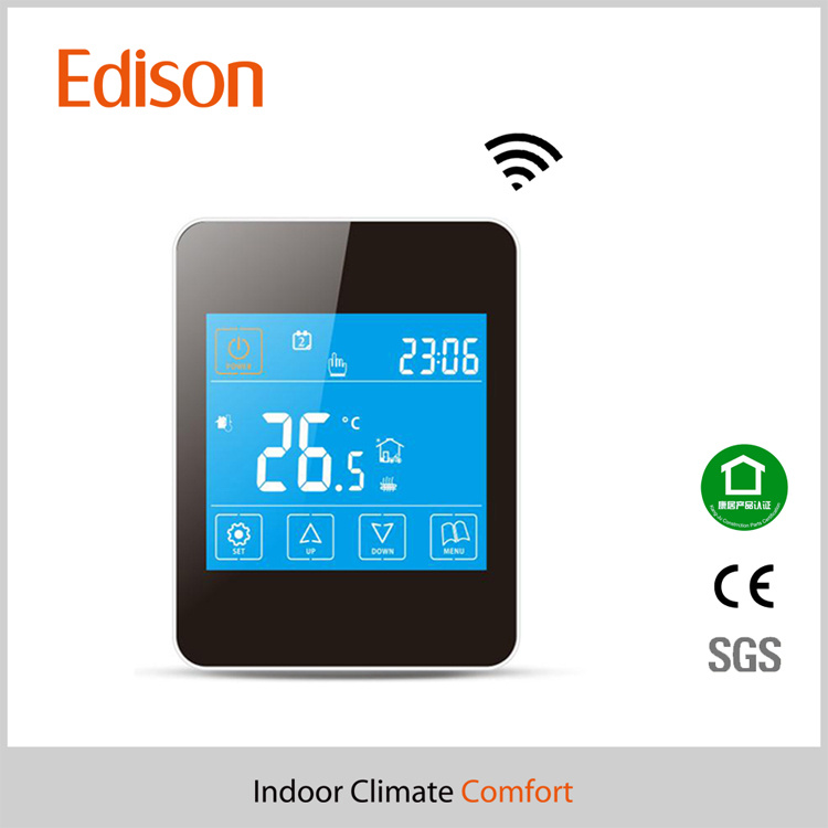 Wireless Network Heating Room Thermostat with WiFi Remote Control