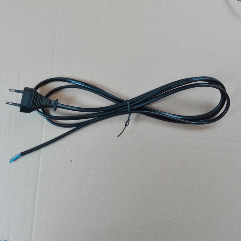 2.5A Europe Plug with H03vvh2-F 2X0.75 Cable