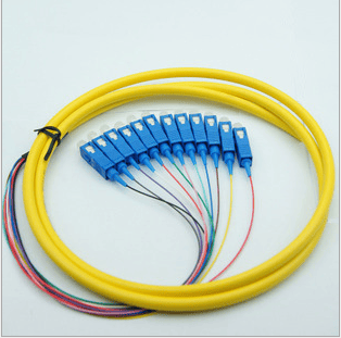 SC Bundle Pigtail SC/APC Type 12 Cores Fiber Optic Pigtail