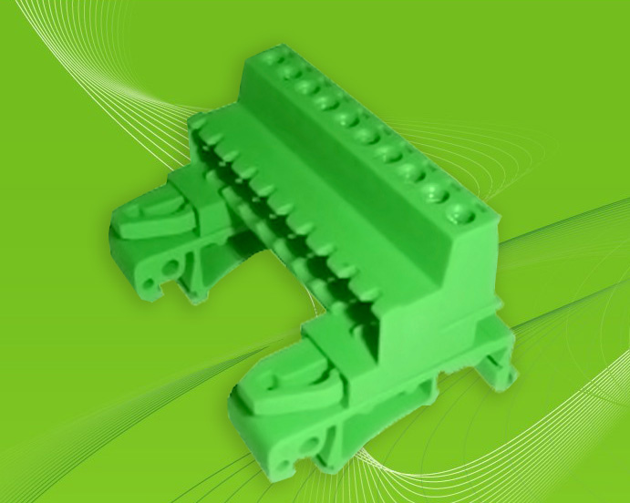 Pluggable Terminal Block with DIN Rail