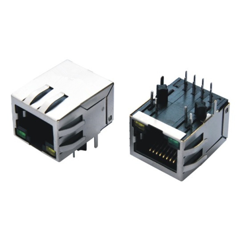 RoHS Modular Jack with LED RJ45 Connector with Transformer