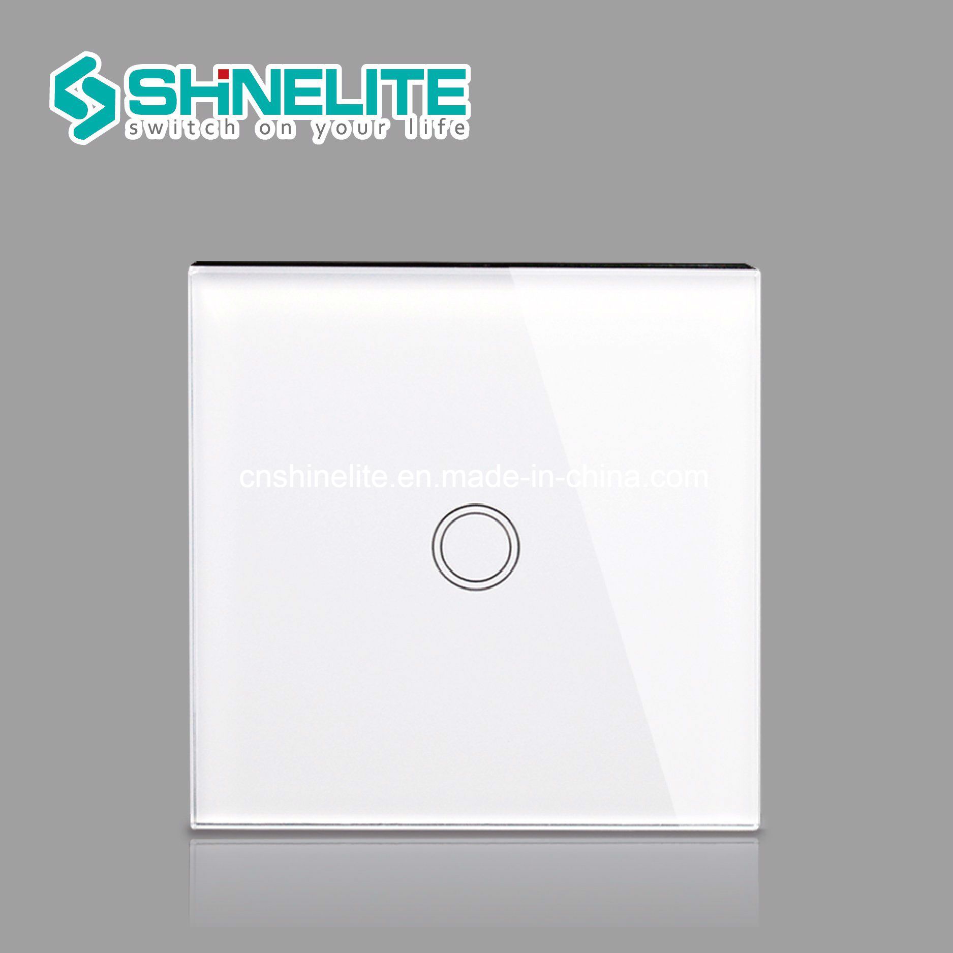 EU Standard Glass Panel 1 Gang Touch Switch OEM