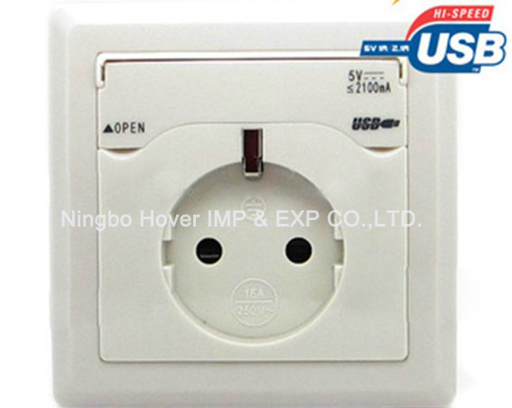 Poland Wall Socket with USB Charger