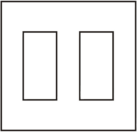 2-Gang Decora Screwless Wallplate, Snap-on Mount