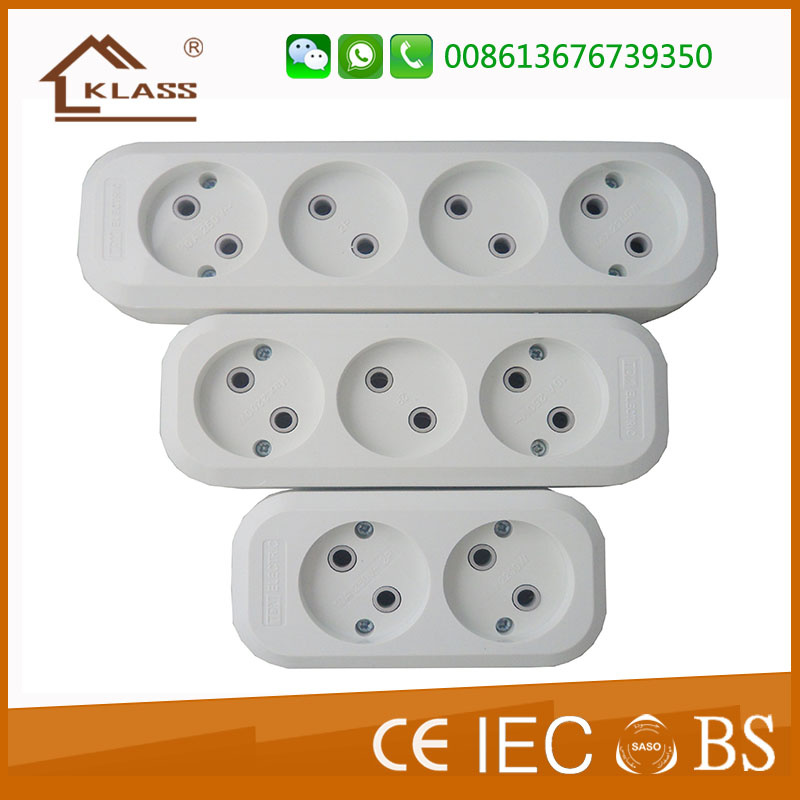 2/3/4 Ways Europe Extension Socket