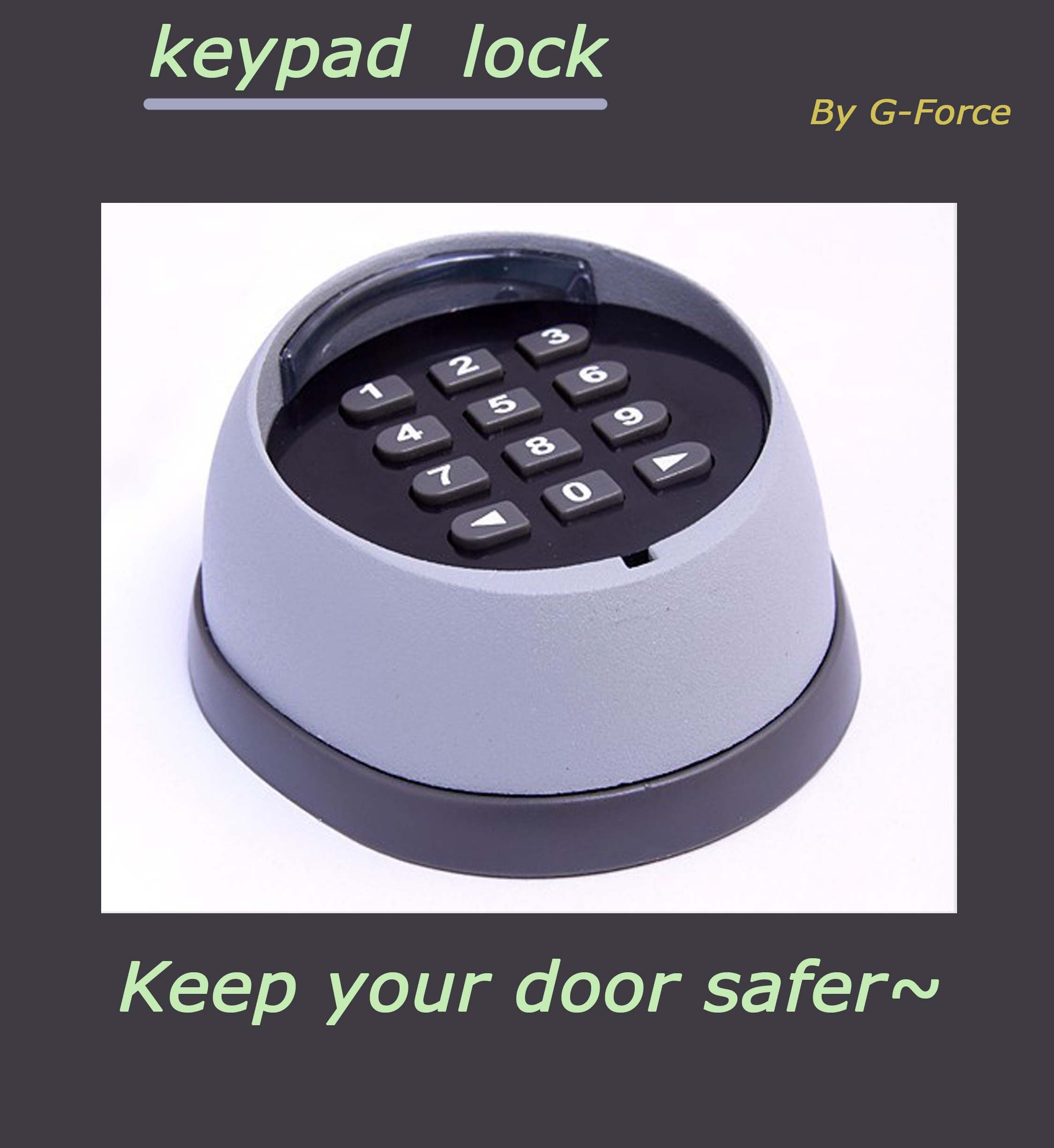 Secure Garage Door Keyboard Lock