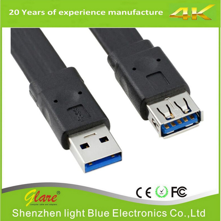 High Speed USB3.0 Male to Female Flat Cable