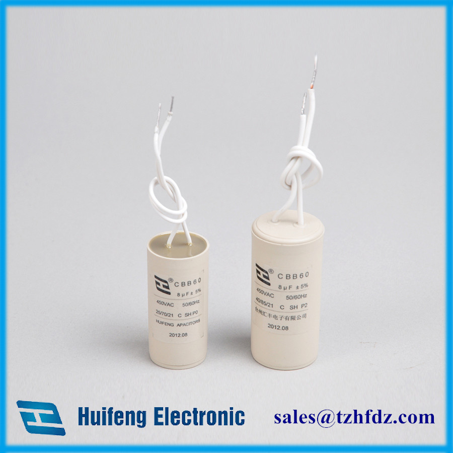 Cbb60 Motor Run Capacitor with Wire