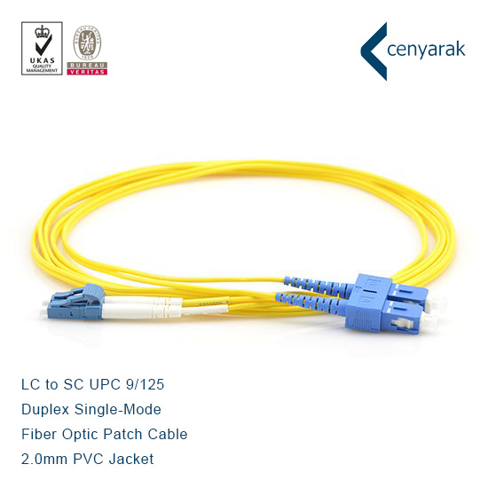 LC to Sc PVC Duplex Sm Fiber Optic Patch Cord