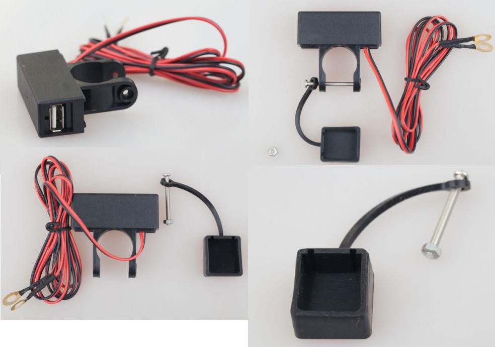 USB Port Charger/Power Socket with Cable/Switch for Motorcycle