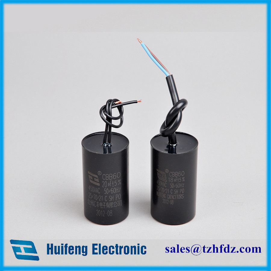 Cbb60 Motor Run Capacitor with Cable