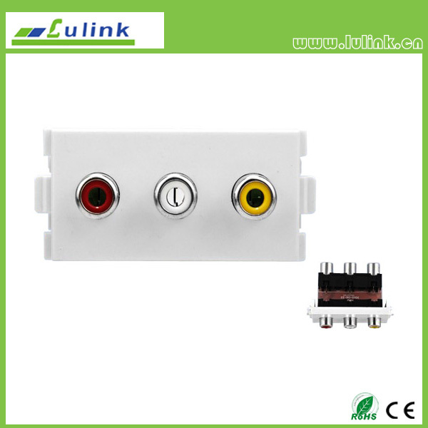 3 RCA Wall Plate for Connectivity