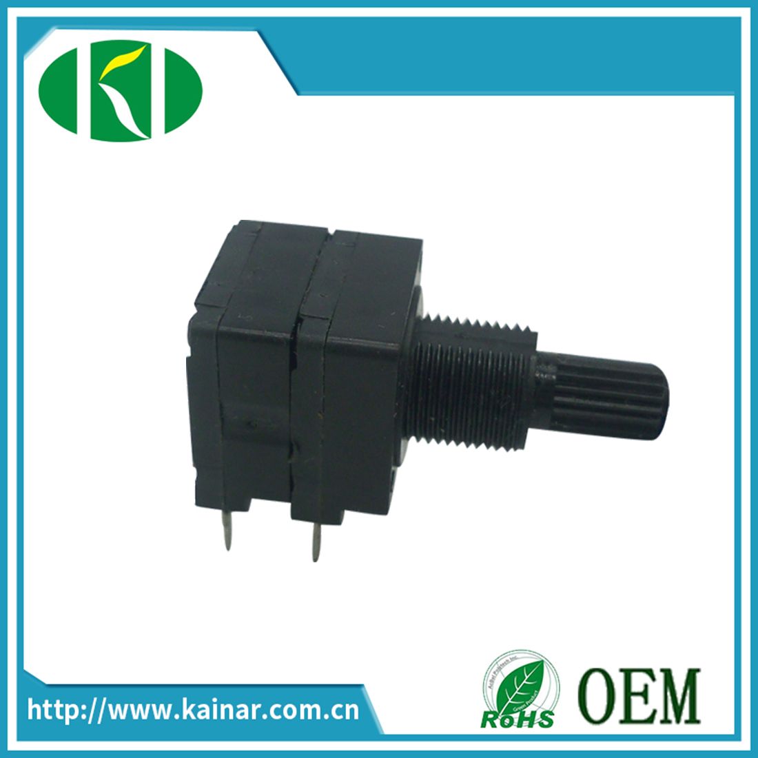 16mm Dual Gang Rotary Potentiometer Without Switch Wh0162-1b-2