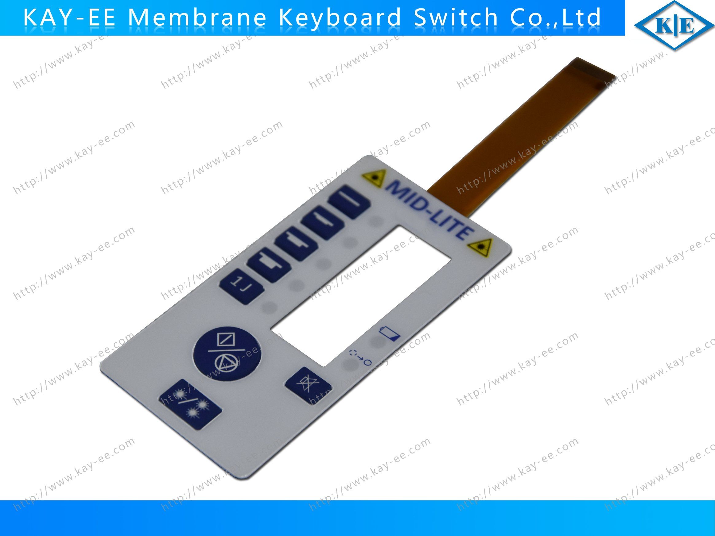 Rim Emboseed Membrane Switch with FPC Lower Circuit and Everlight LED