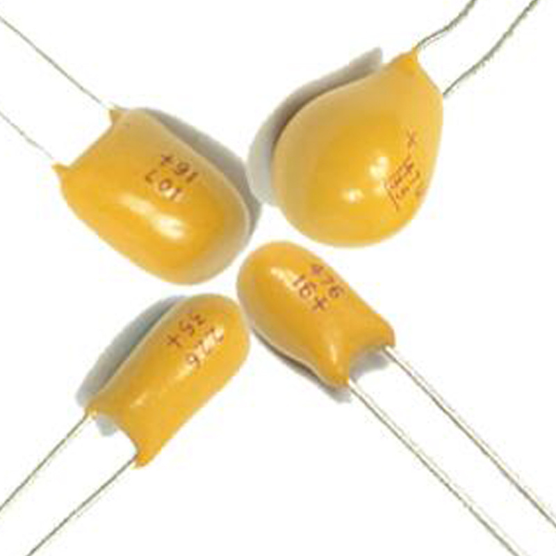 Radial Tantalum Capacitor Yellow Color