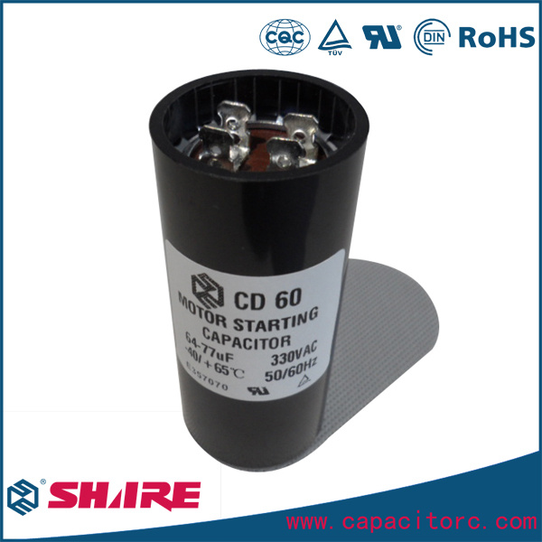 330VAC 72-86mfd CD60 Type Start Electrolytic Capacitor