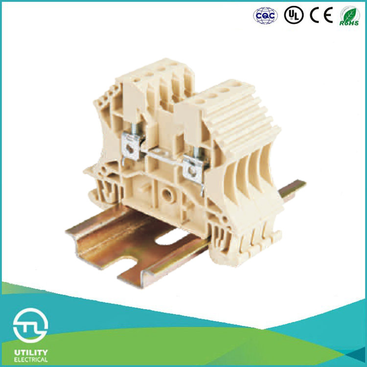 Utl Slim DIN Rail-Mounted Terminal Block for 2.5mm2 Wires