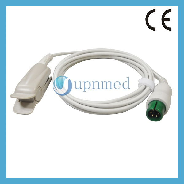 Bionet Bm3/Bm5 Adult Finger Clip SpO2 Sensor, 6pin, 3m