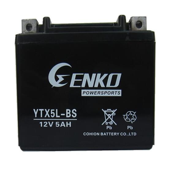 Ytx5l-BS AGM Maintenance Free 12V 5ah Motorcycle Battery