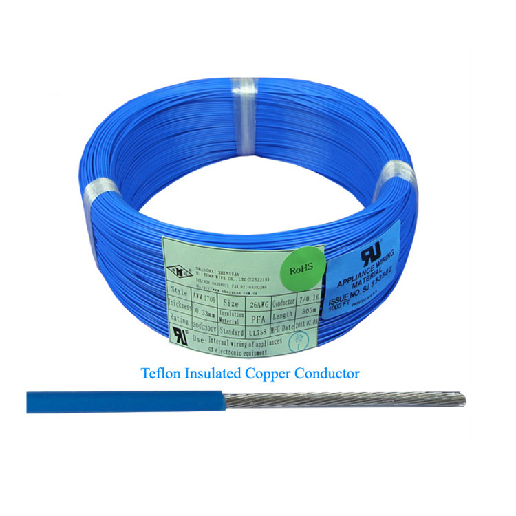 High Temperature PFA Insulated Teflon Stranded Copper Wire
