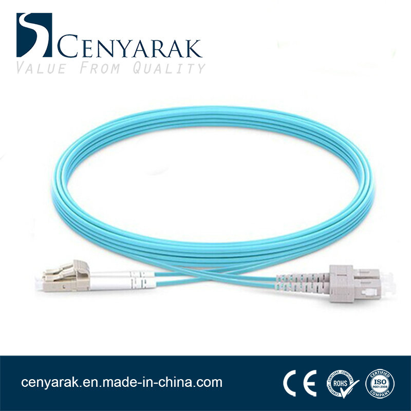 3 Meter Om3 Multi-Mode Duplex Fiber Optic Cable (50/125) LC to Sc