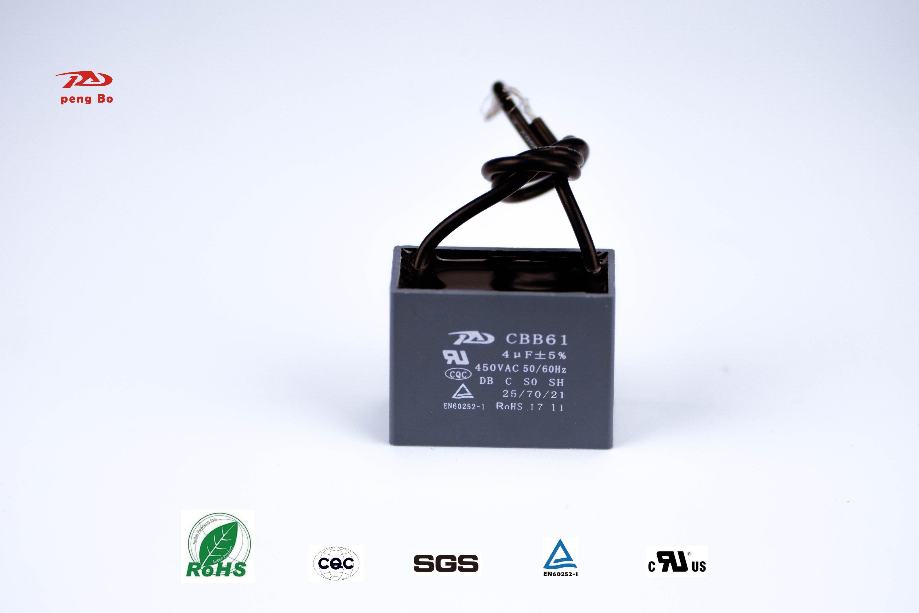Plug Cbb61 Capacitor Qualifed by UL. TUV. CQC