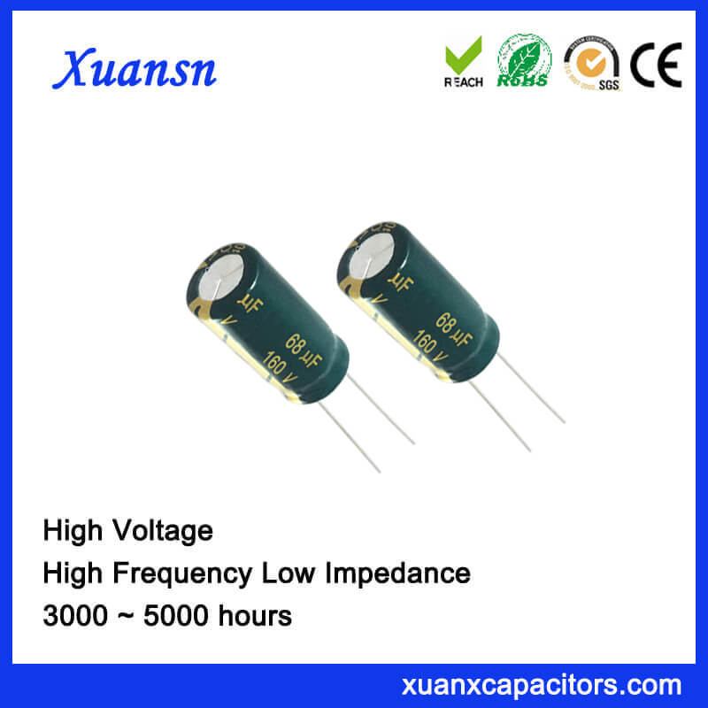 160V 68UF High Voltage Aluminum Electrolytic Capacitor