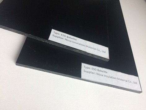 Electronic Insulation Material Black ESD Bakelite Sheet / Plate