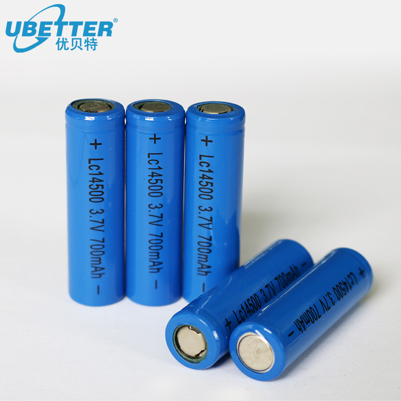 14500 Lithium Ion Battery Cell 3.7V 700mAh