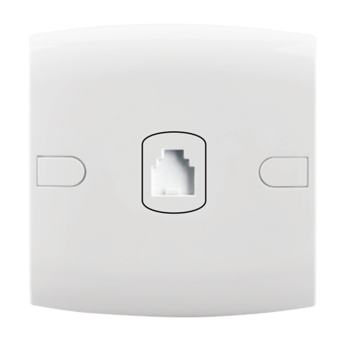 1 Gang Tel Rj11 Data Socket with Safety Door