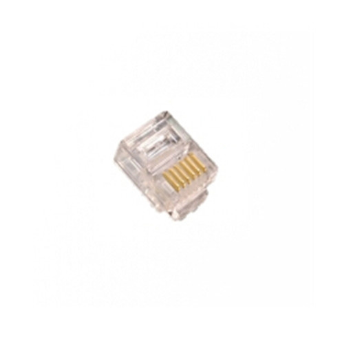 Rj11 6p6c 6 Fibers/Conductor Modular Telephone Plug